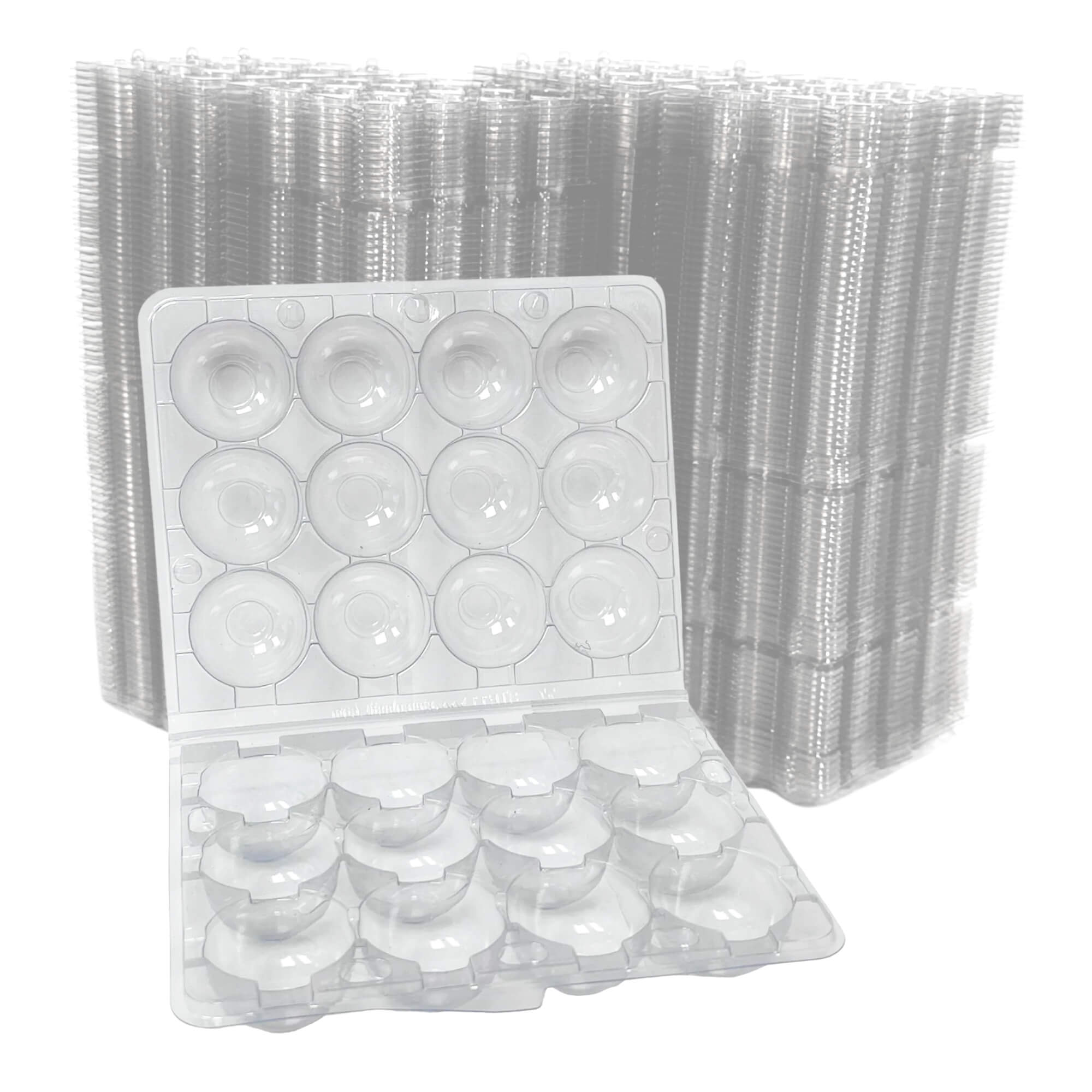 12-Egg Carton (Quail) - Clear Plastic